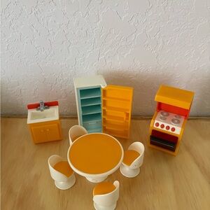 Fisher-Price 1970s kitchen/dining set